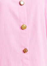 Jomato Shirt with Elongated Collar in Pink