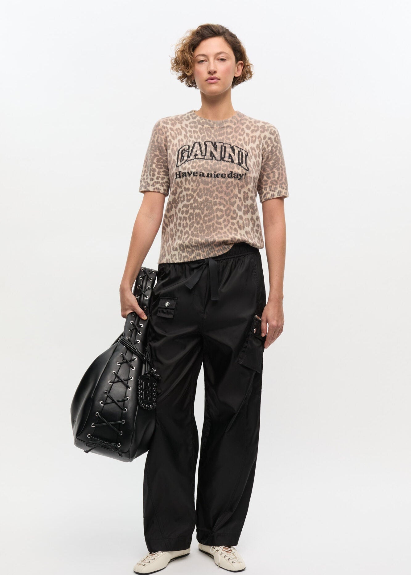 Leopard Wool Mix Tshirt
