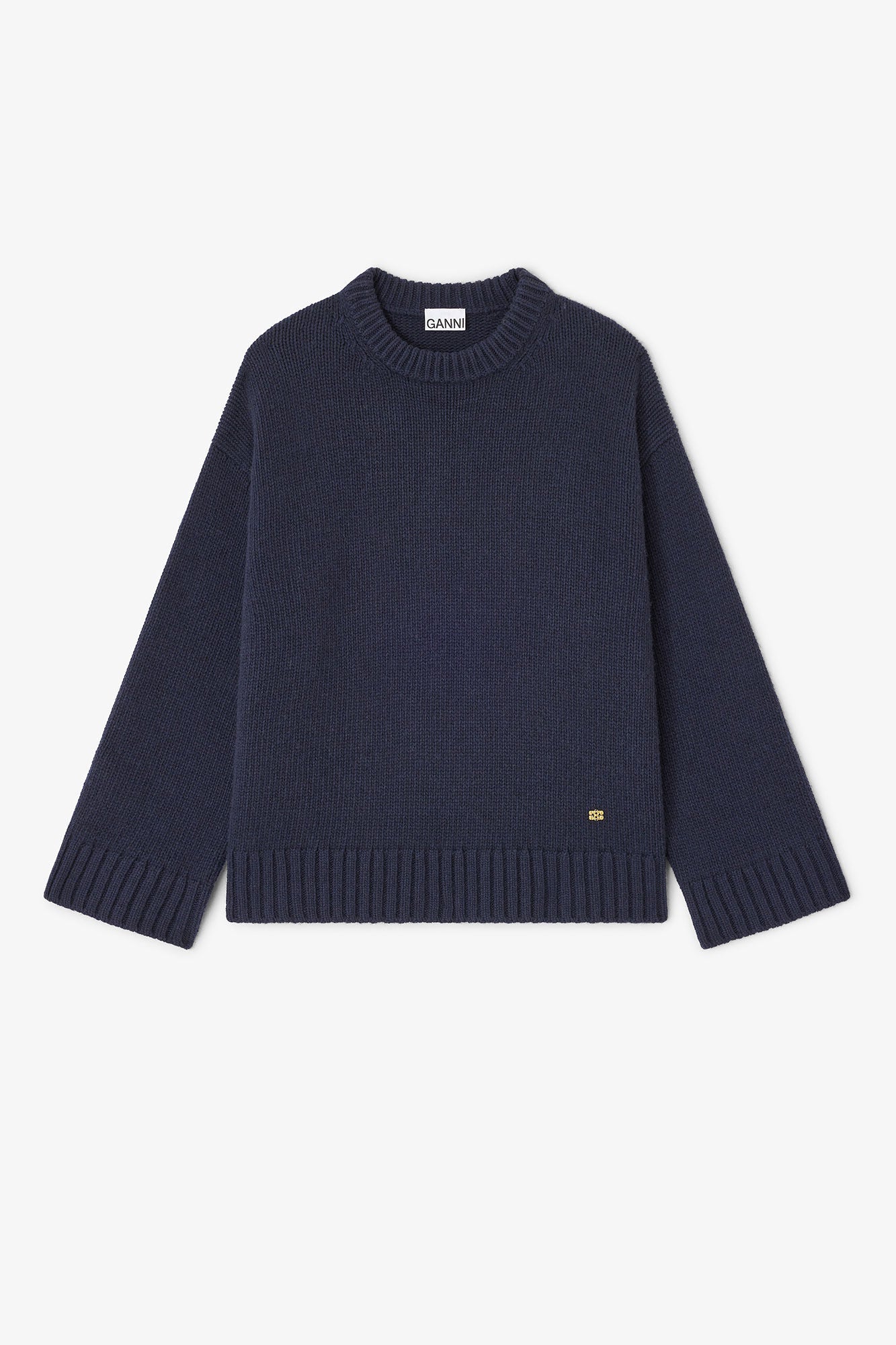 Wool Mix Sweater in Dark Blue