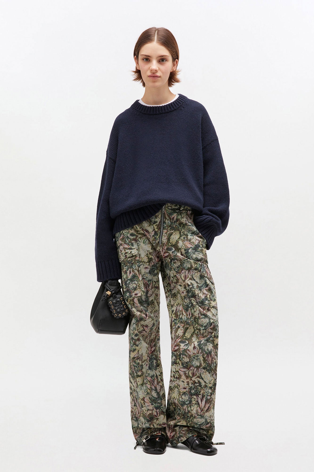 Wool Mix Sweater in Dark Blue