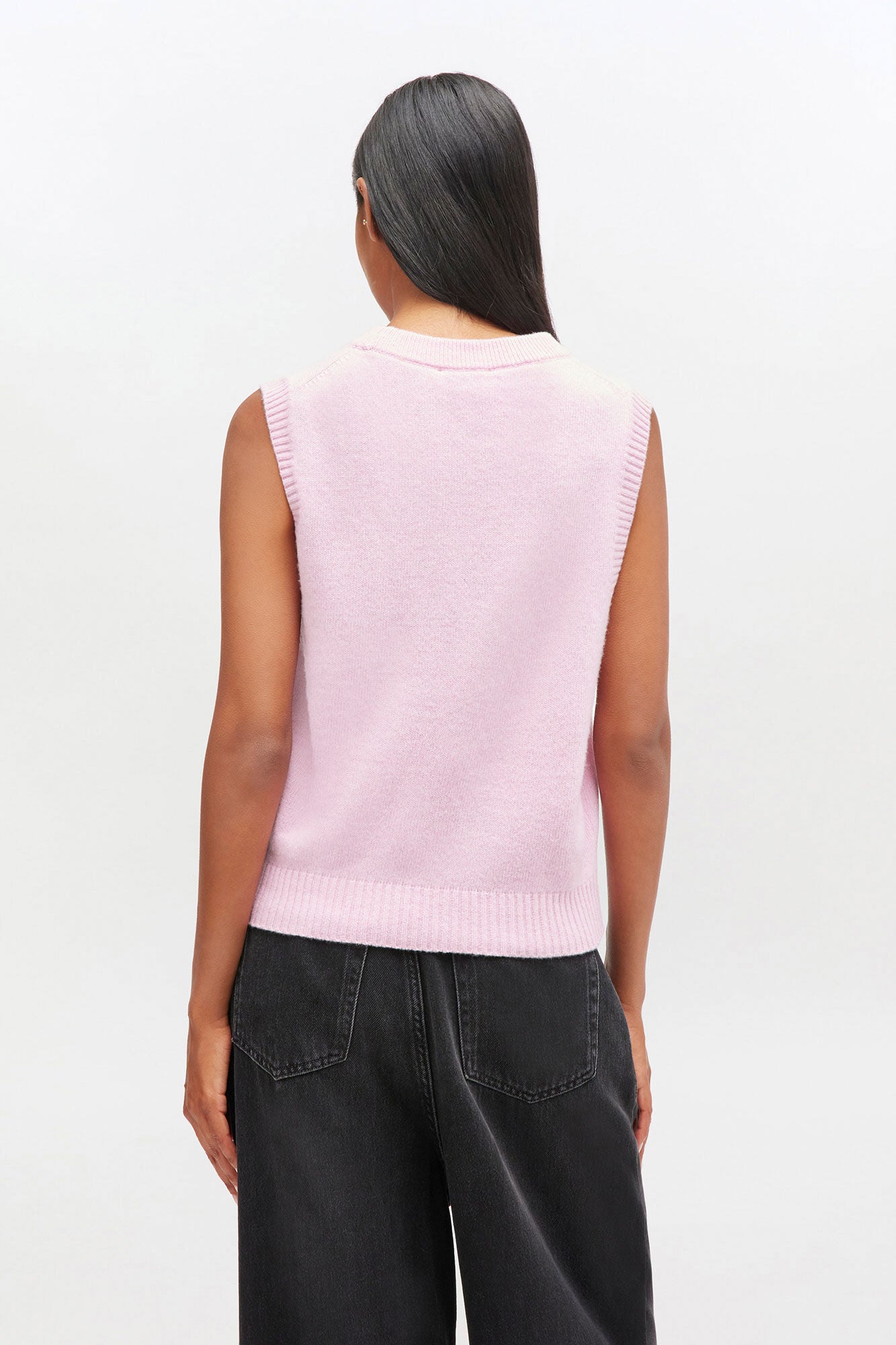 Puppy Wool Vest in Pink