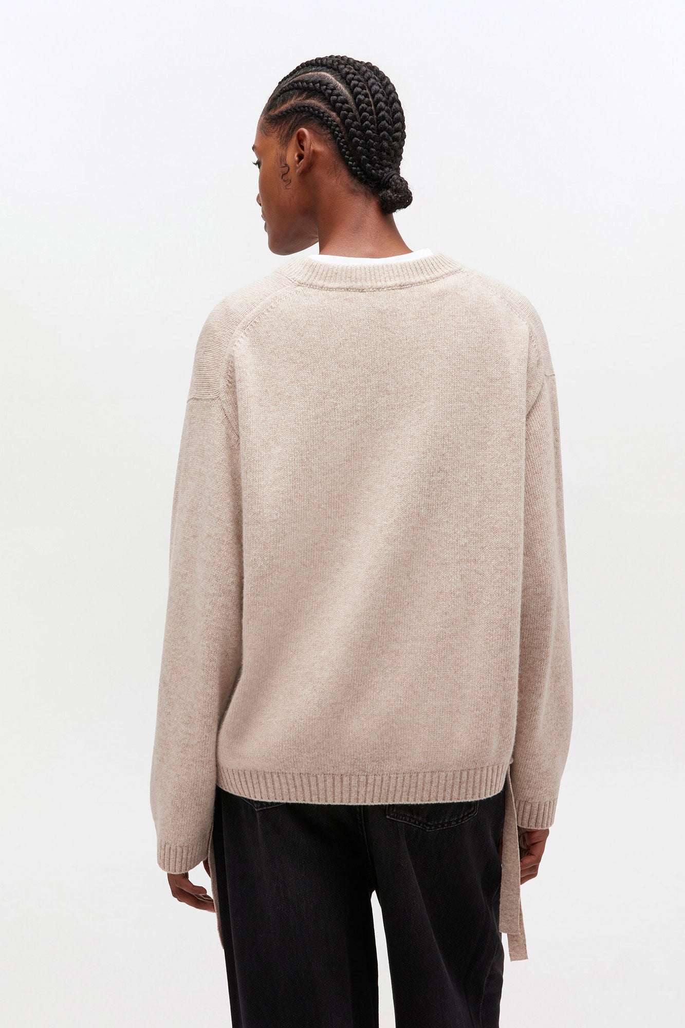 Wool Mix Jumper in Beige