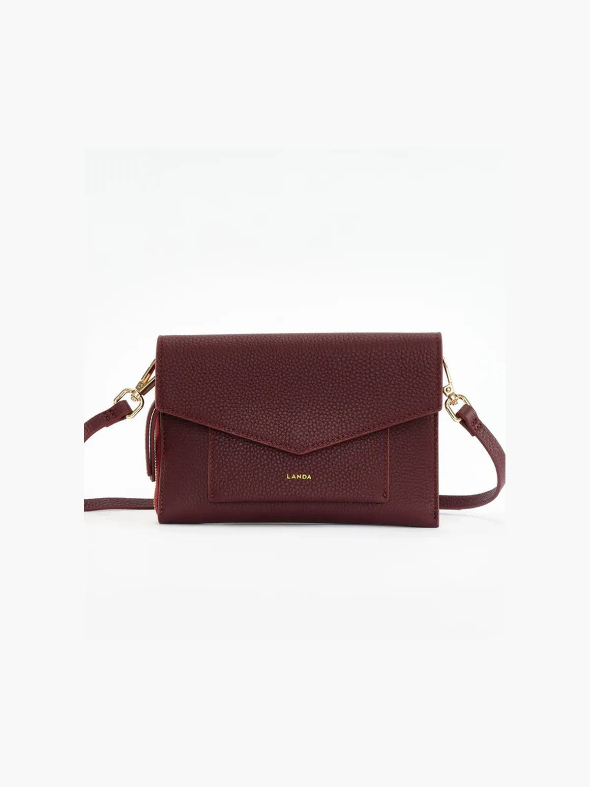 Aliso Structured Phone Bag in Burgundy