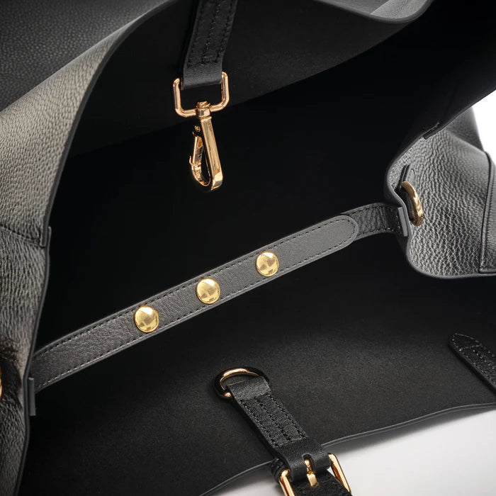 Panama Oversized Shopper Bag in Black