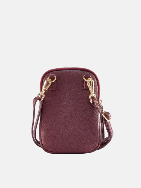 Cassia Phone Bag in Burgundy