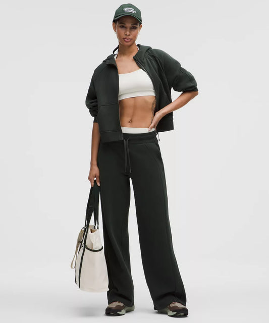 Scuba Oversized Full Zip Hoodie in Black