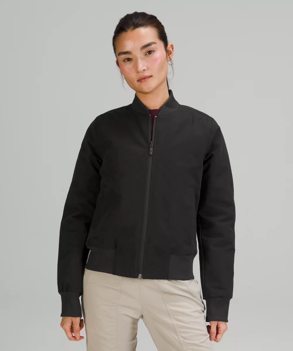 NON STOP COTTON BOMBER JACKET-BLACK