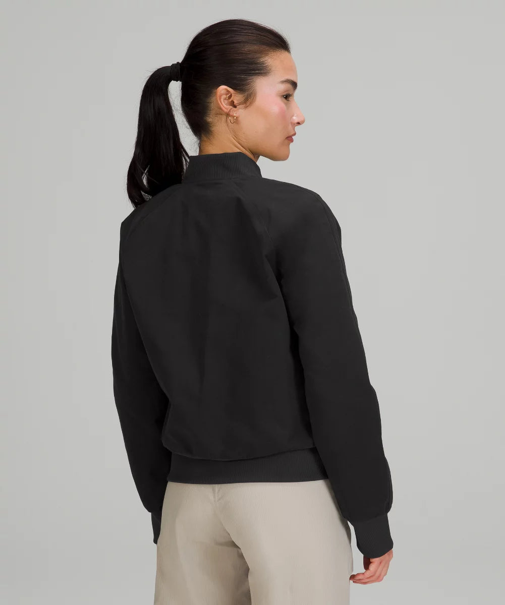 NON STOP COTTON BOMBER JACKET-BLACK