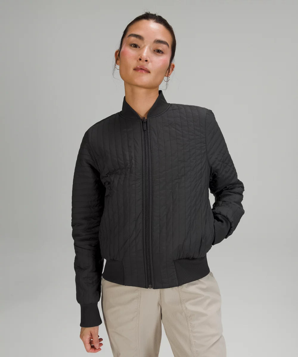 NON STOP COTTON BOMBER JACKET-BLACK
