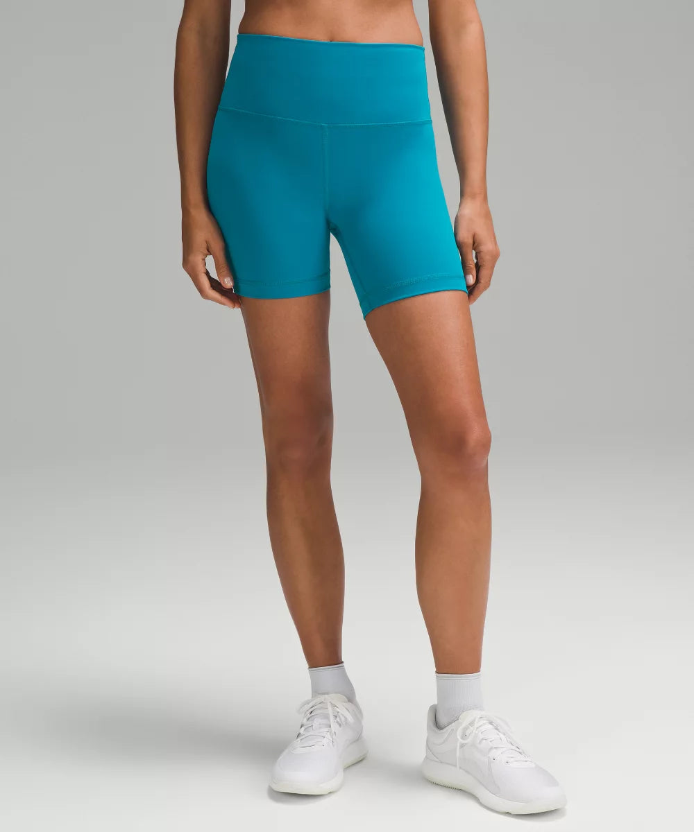 WUNDER TRAIN HIGH-RISE SHORT 6"-HAWAIIAN BLUE