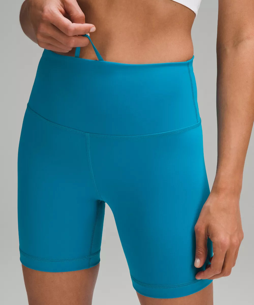 WUNDER TRAIN HIGH-RISE SHORT 6"-HAWAIIAN BLUE