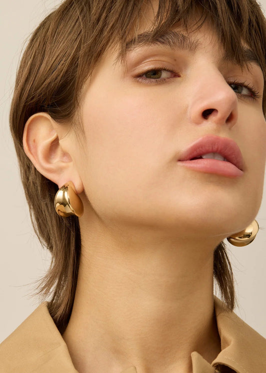 Nouveaux Puff Earrings in Gold