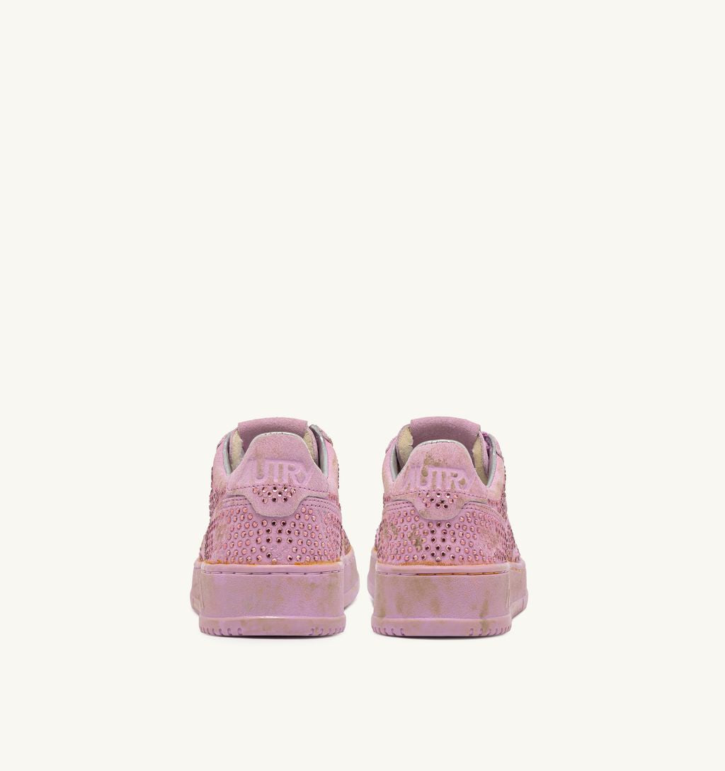Sparkling Dallas Low Sneakers Paillet in Gun Pink
