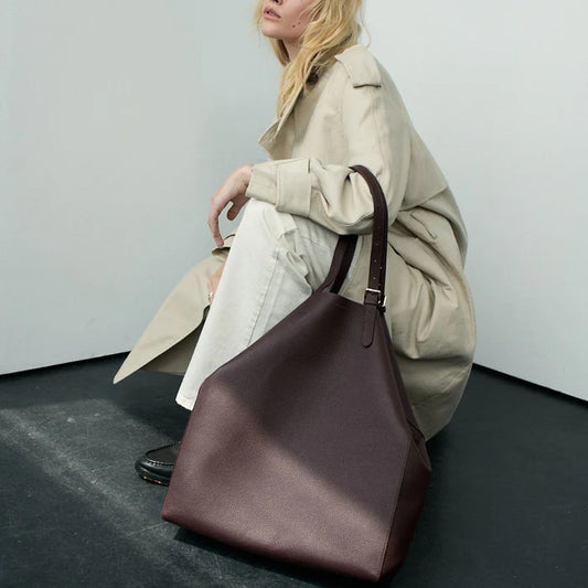 Panama Oversized Shopper Bag in Burgundy