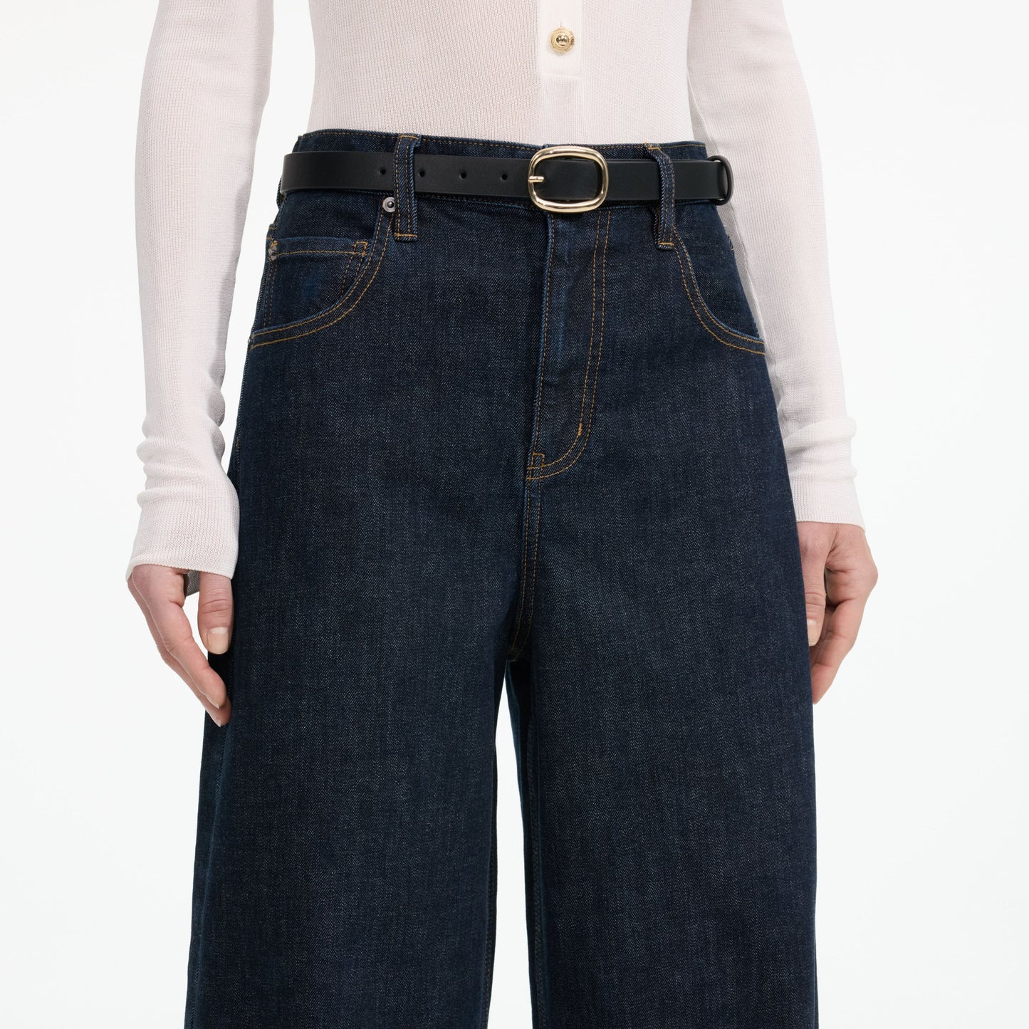Barrel Leg Jeans in Indigo