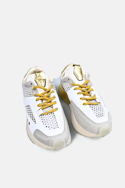 Fable Sneakers with Gold in White