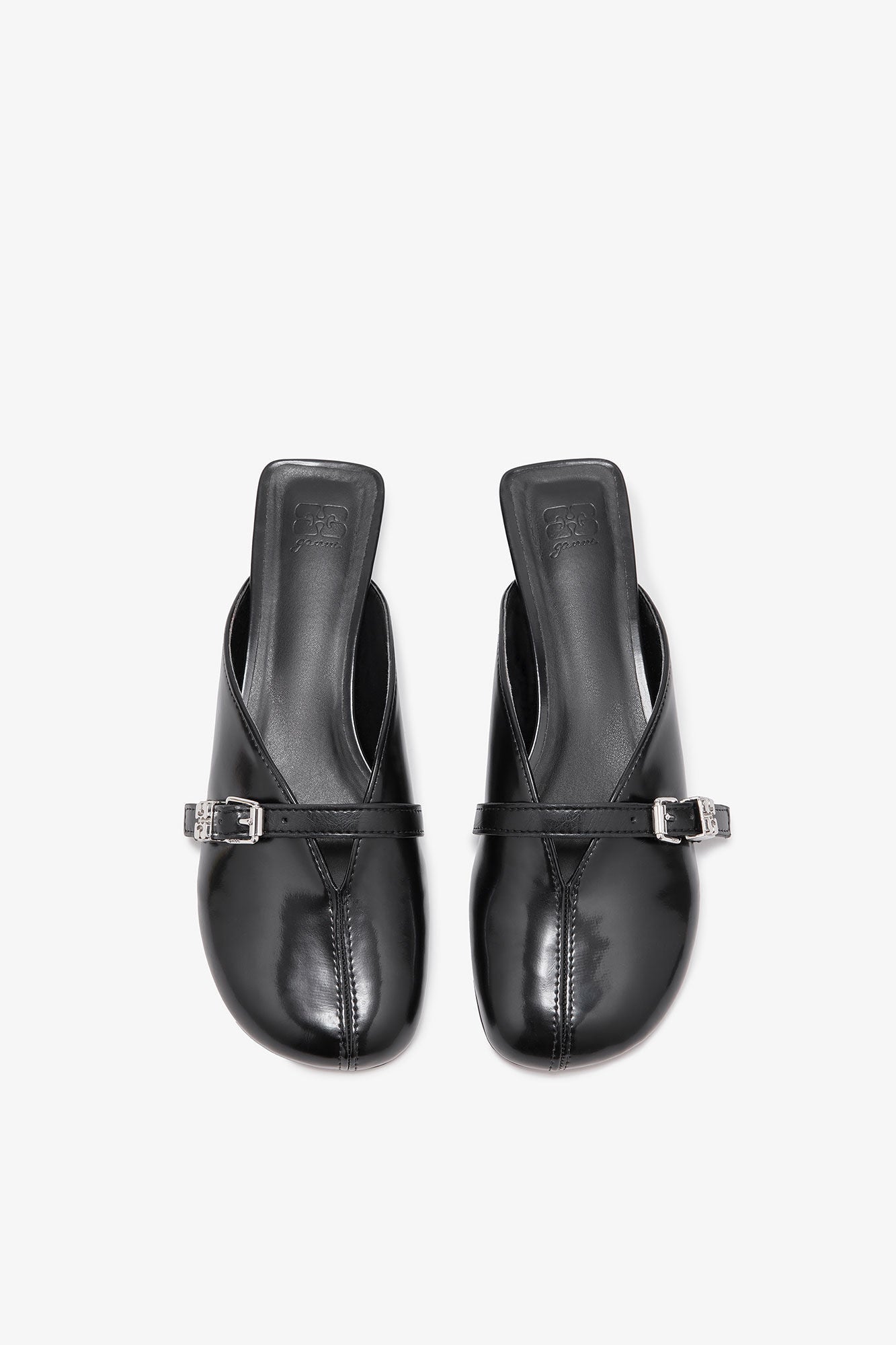 Sue Kitten Heel Mules in Black