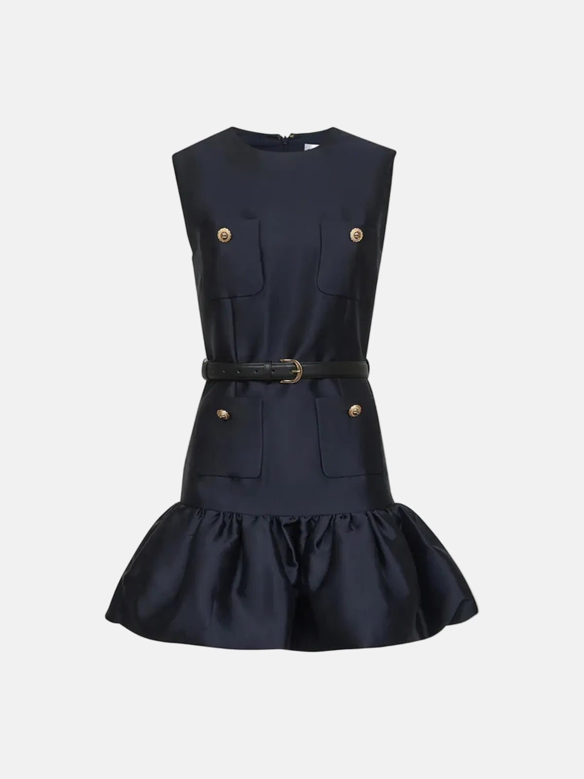 Taffeta Mini Dress in Navy