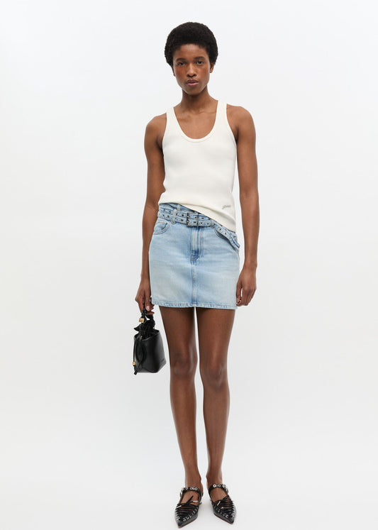 Ivory Ribbed Tank Top