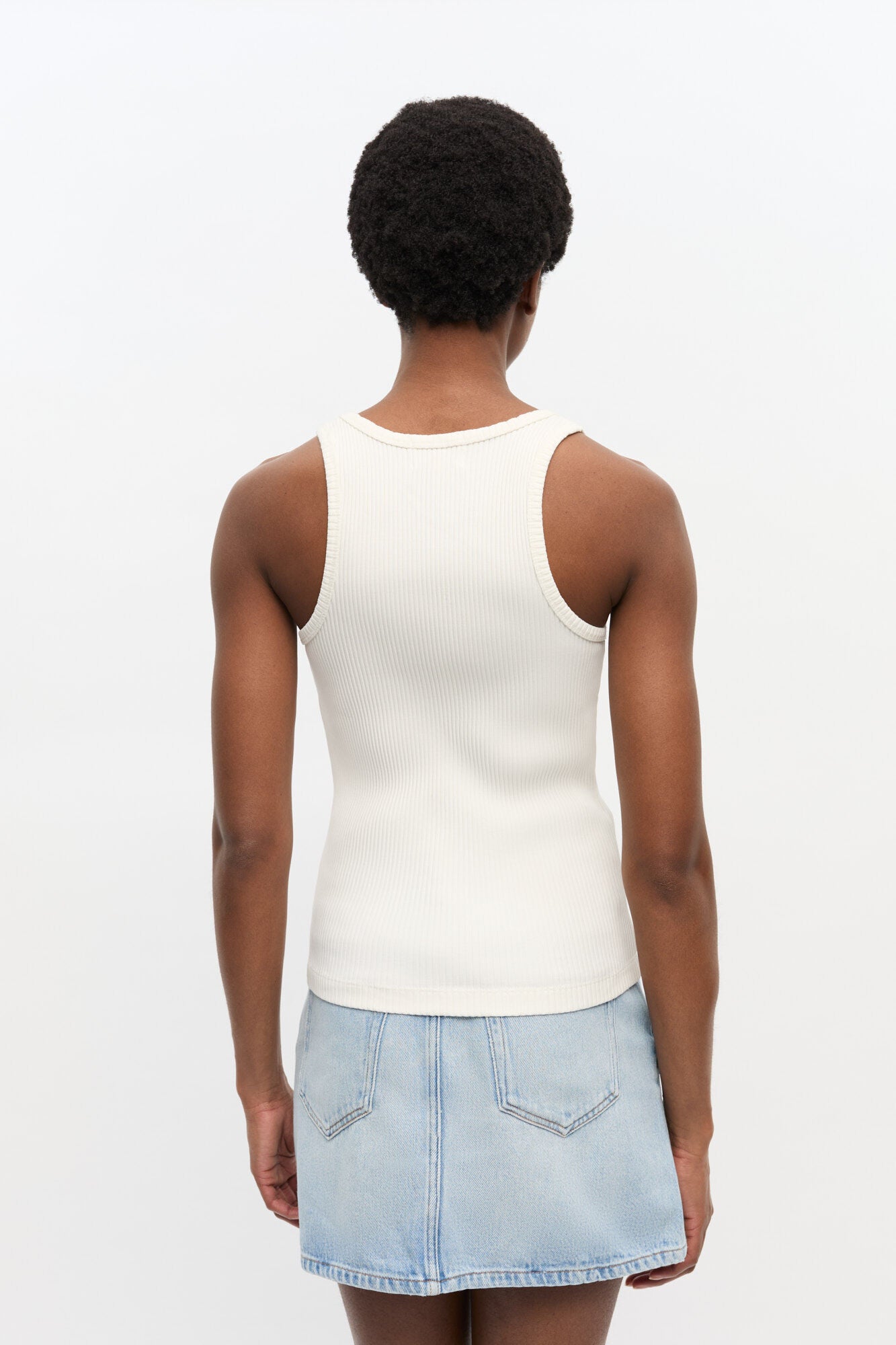Ivory Ribbed Tank Top