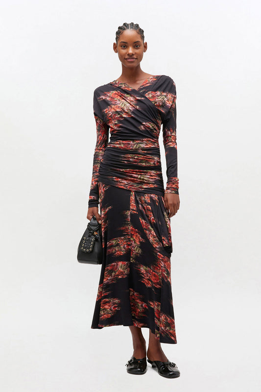 Floral Ruched Dress