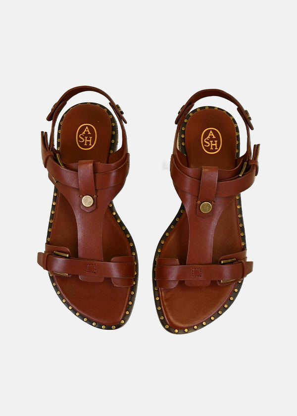 Piper Strappy Sandals in Brown