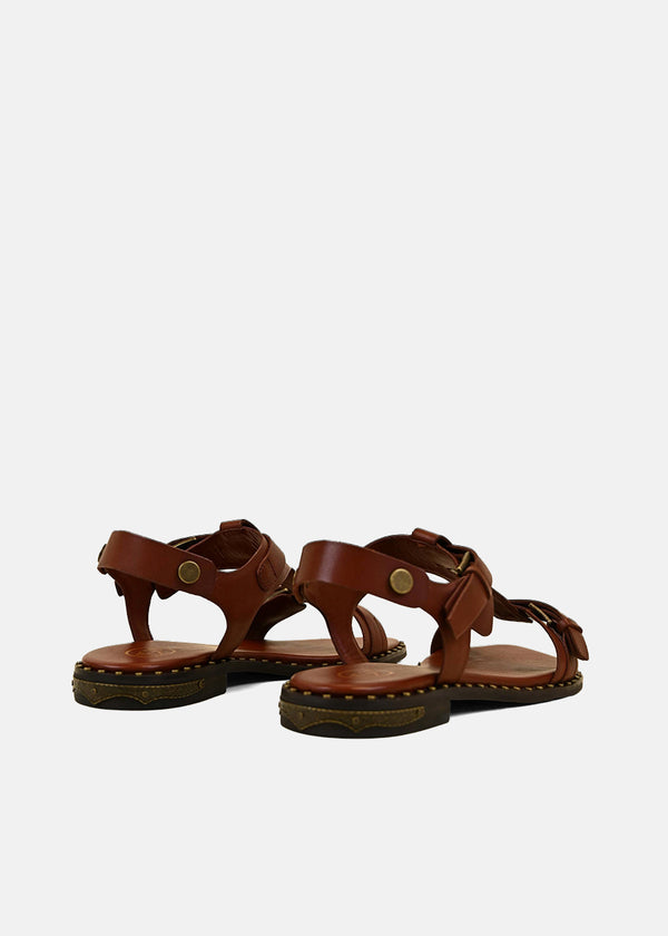 Piper Strappy Sandals in Brown