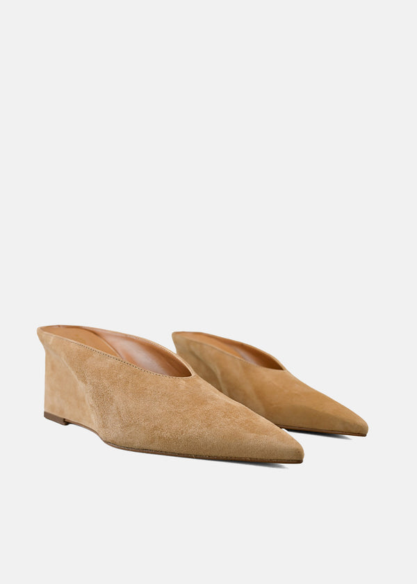 Pointed Toe Mule in Camel