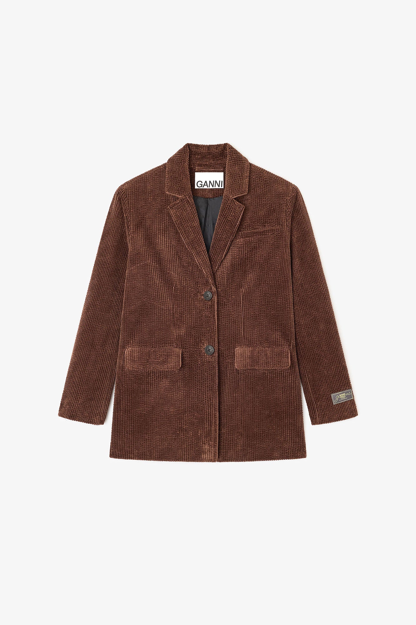 Seersucker Corduroy Blazer in Chicory Coffee