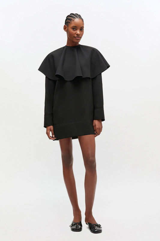 Circle Collar Dress in Black