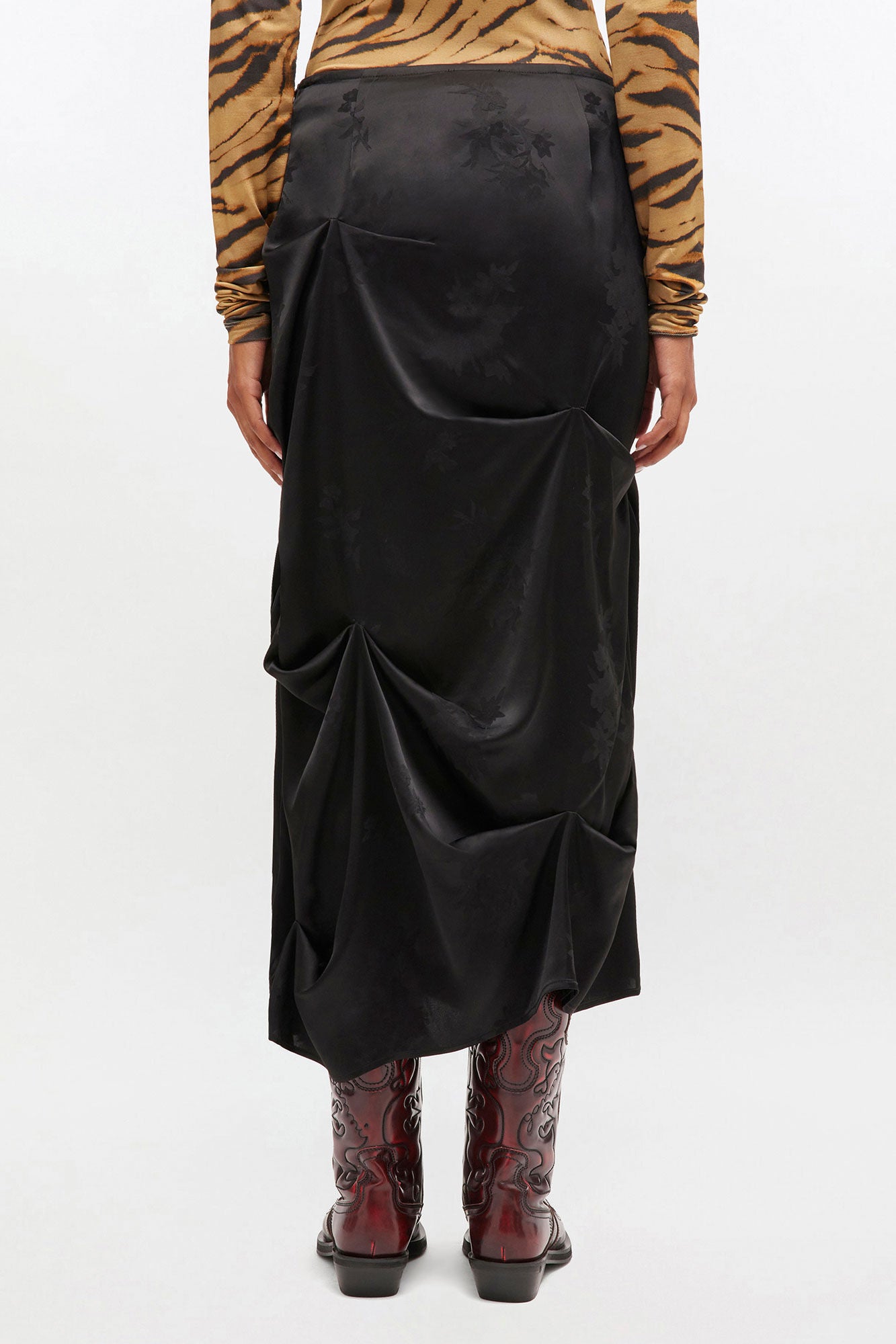Draped Skirt in Black