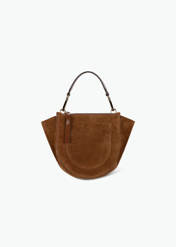 HORTENSIA BAG MINI - COGNAC SUEDE - WANDLER