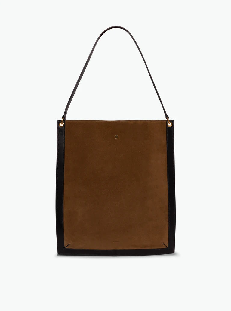 Penny Tote in Tabbaco Suede/Black