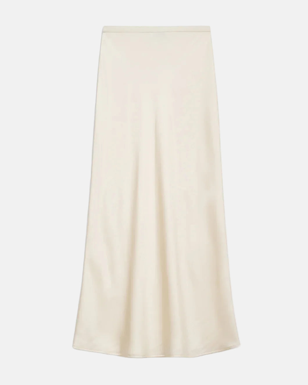 Bar Silk Skirt Snow in White