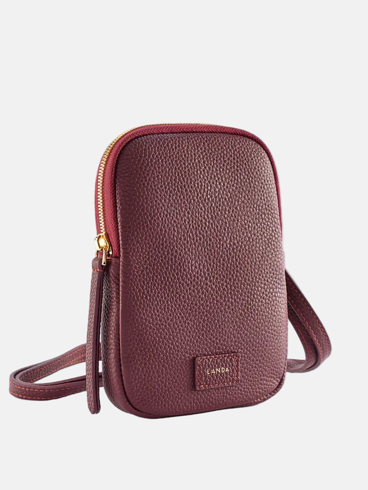 Cassia Phone Bag in Burgundy