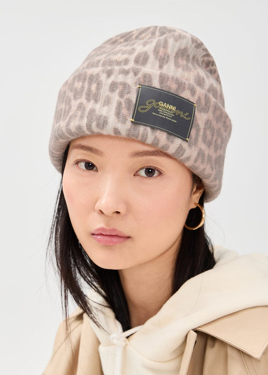 Leopard Wool Beanie