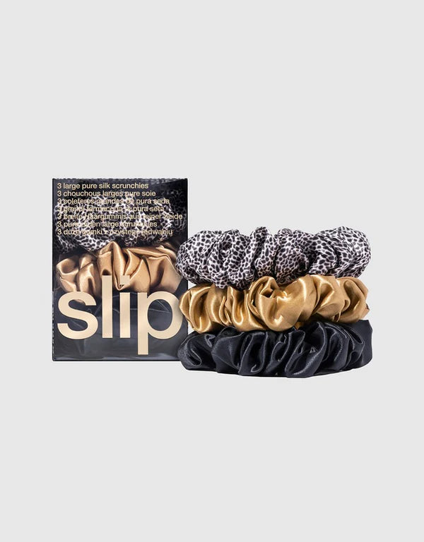 Slip Large Scrunchies in Leopard Multi