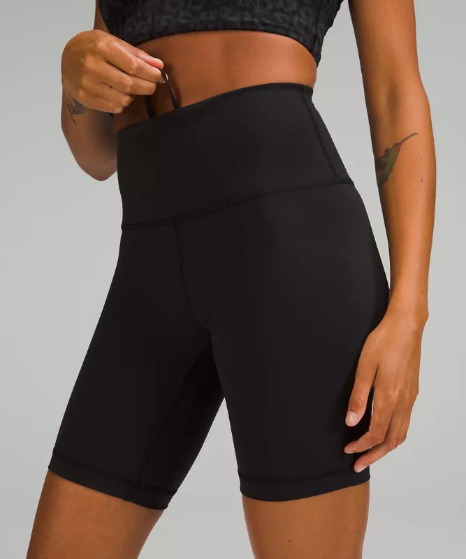 WUNDER TRAIN HIGH-RISE SHORT 8"-BLACK
