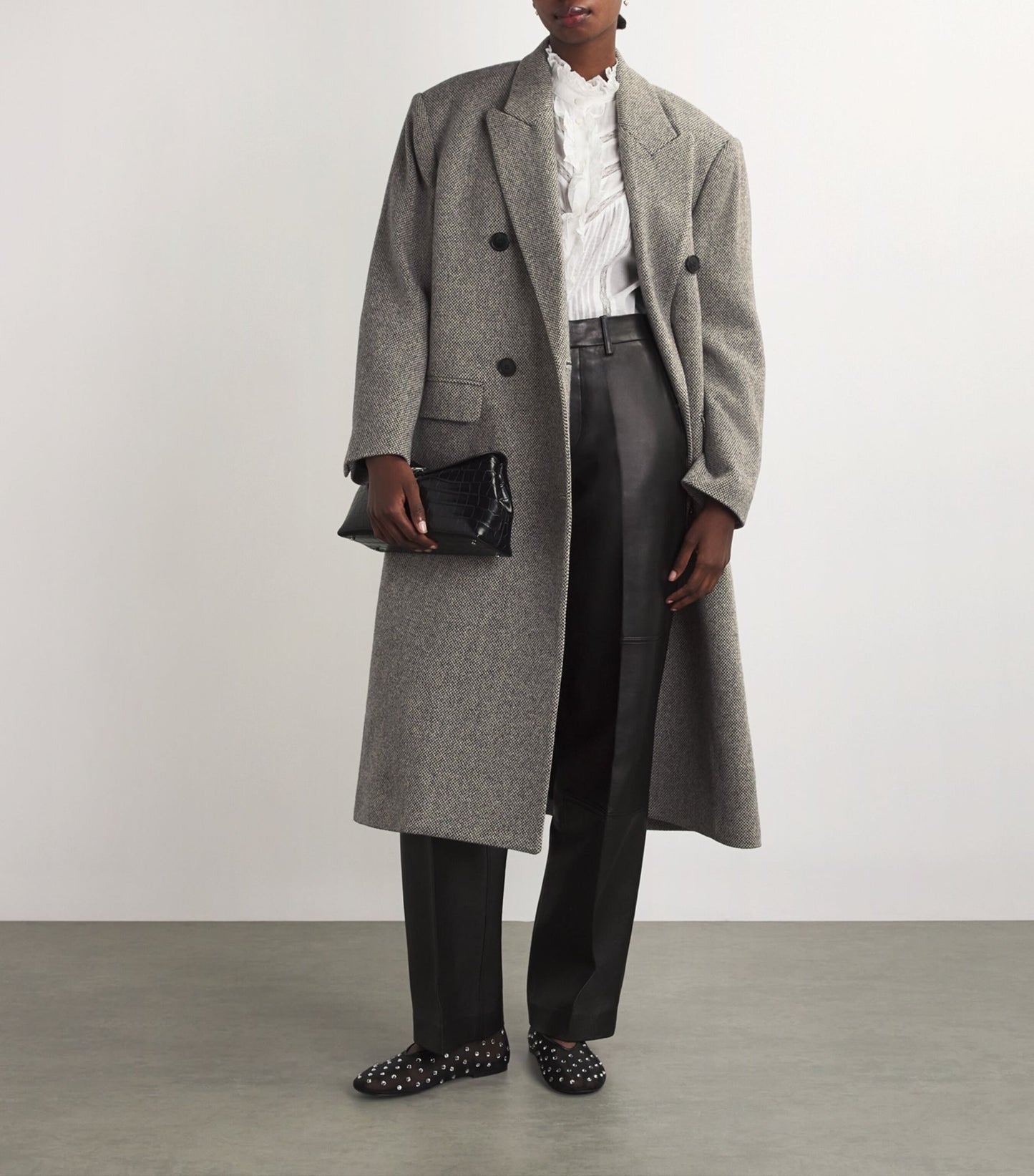LEXANA COAT BLACK ECRU - MARANT ETOILE