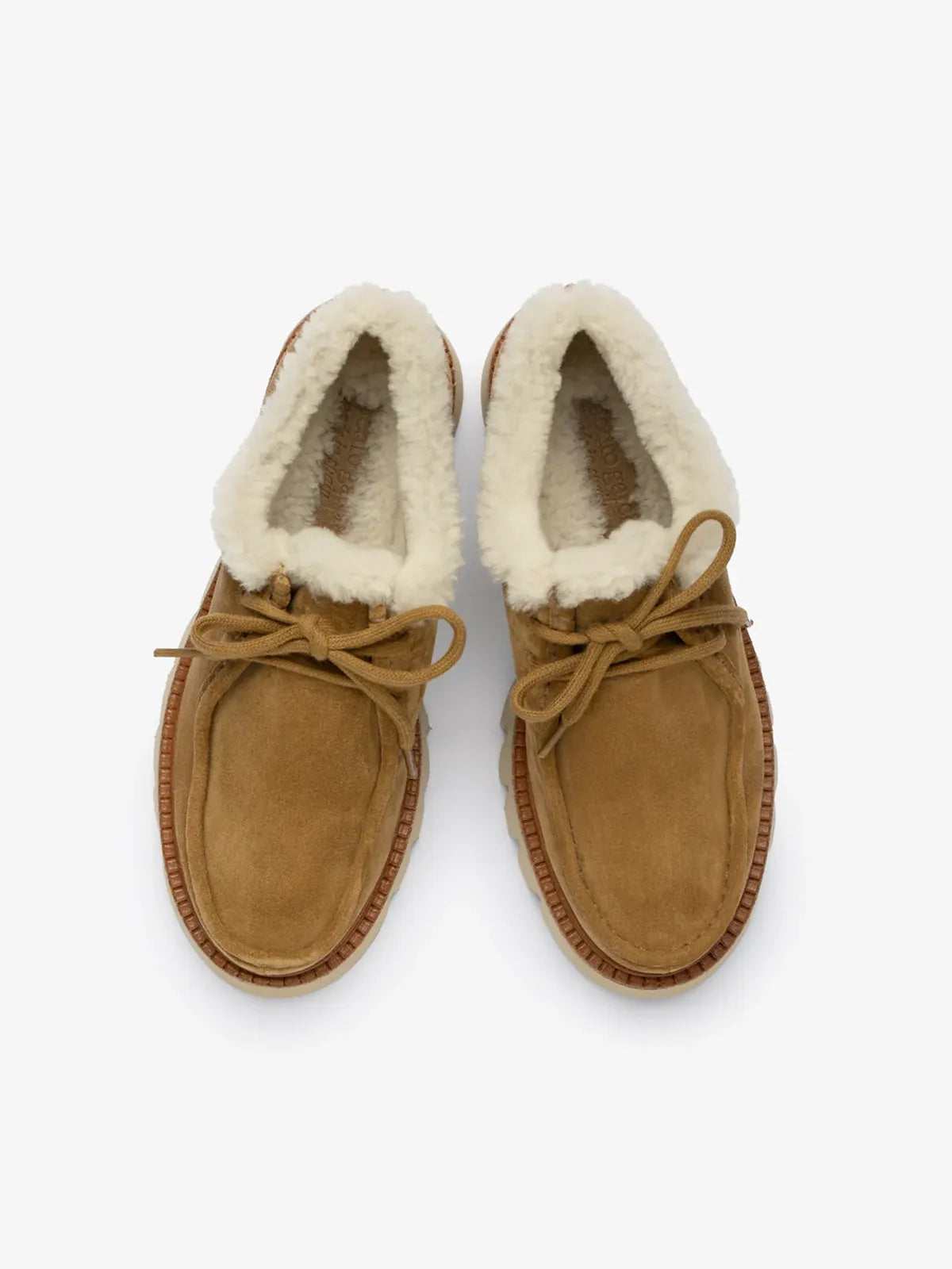 Soe Velour Shearling Boot in Tan