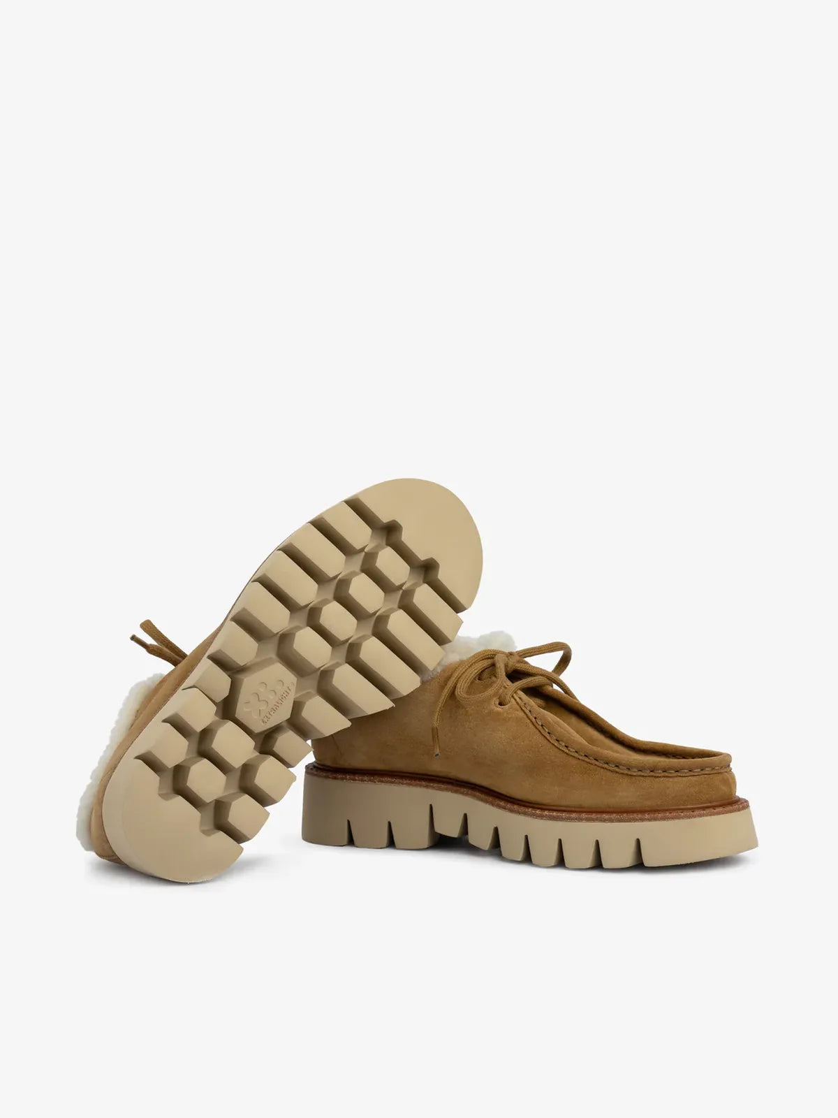Soe Velour Shearling Boot in Tan