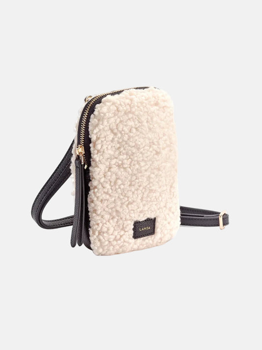 Cassia Phone Bag in Shearling Shearling