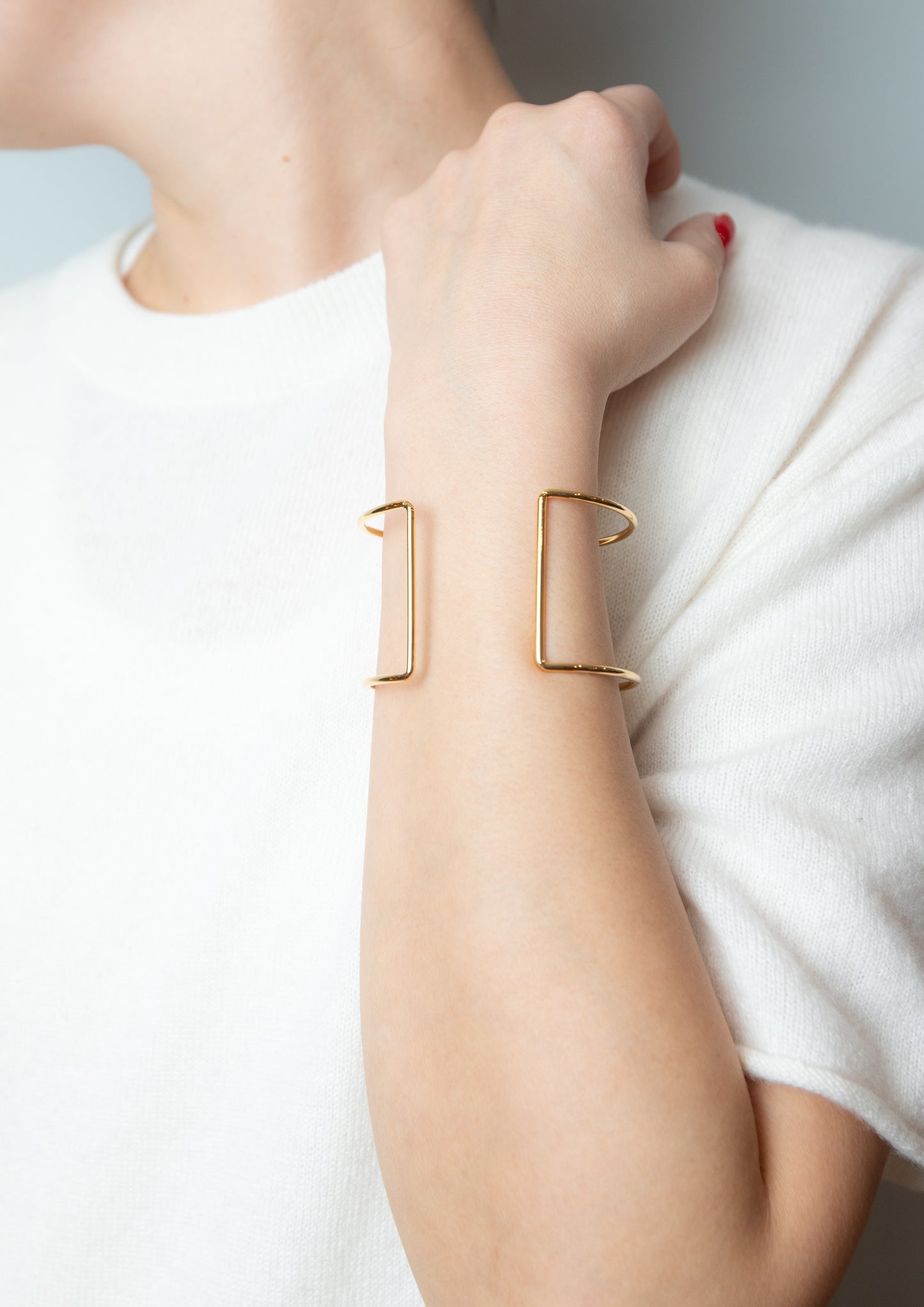 Double Slim Cuff in Gold