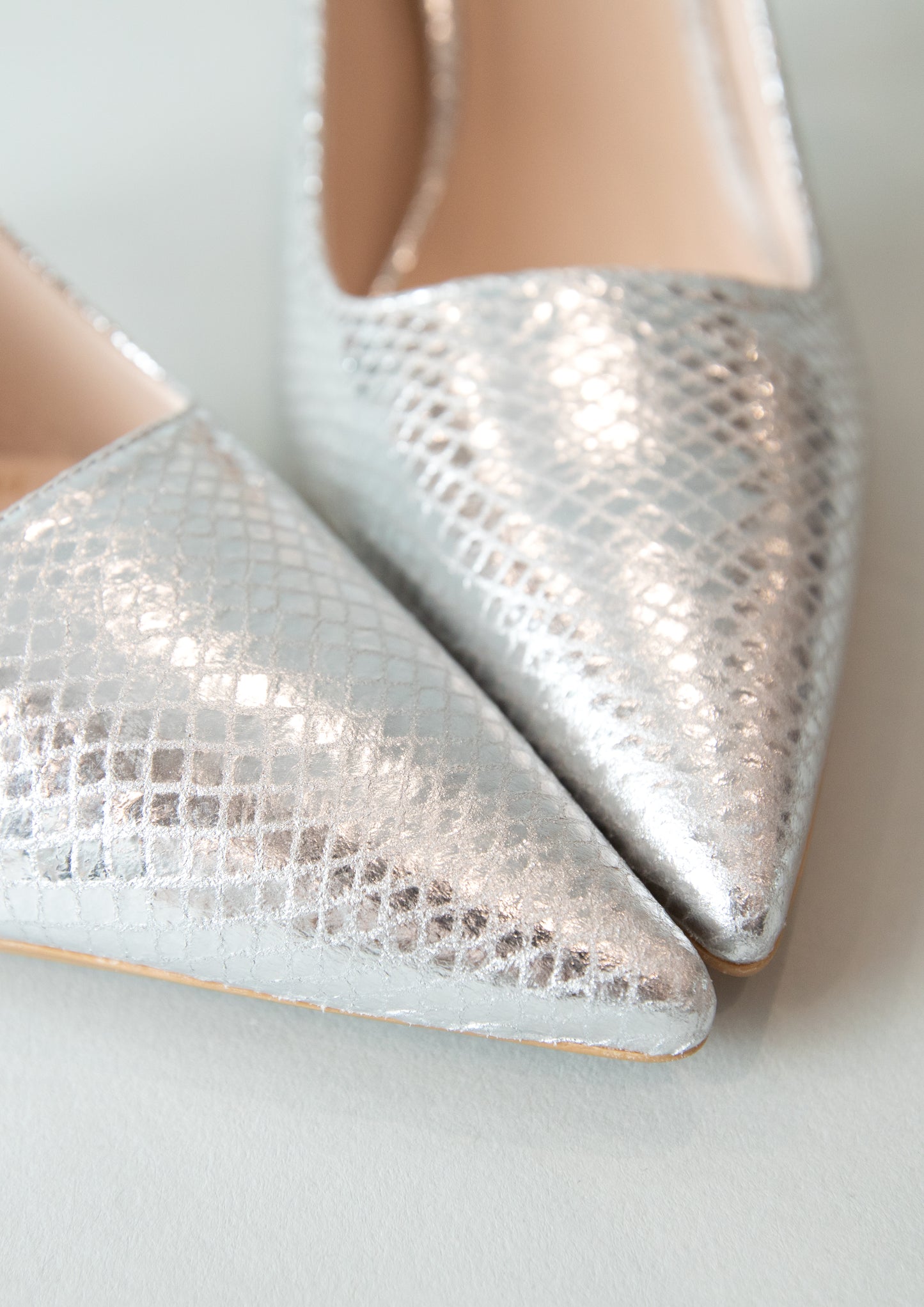 Chetus Kitten Heel in Silver
