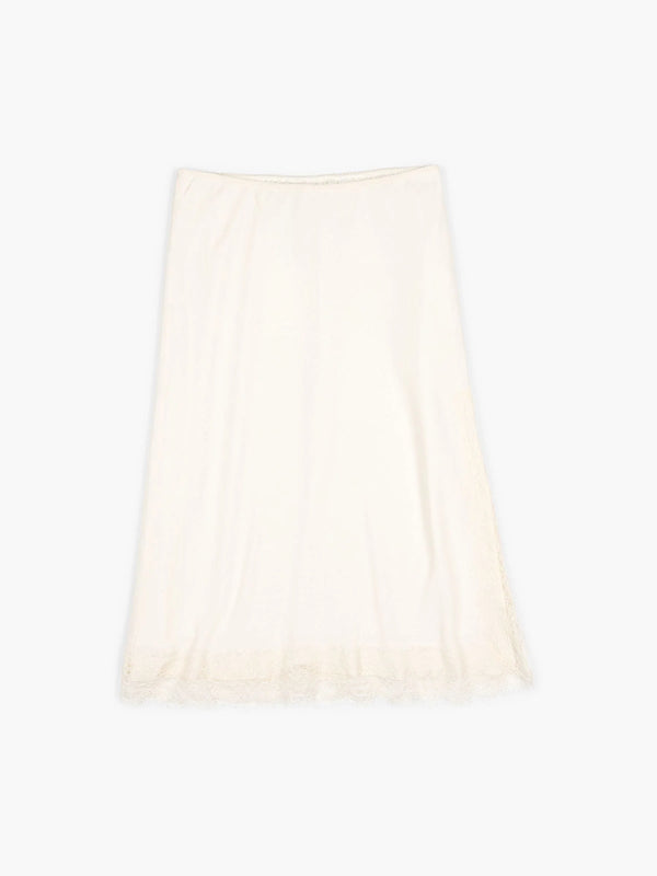 Lace Skirt in Off White