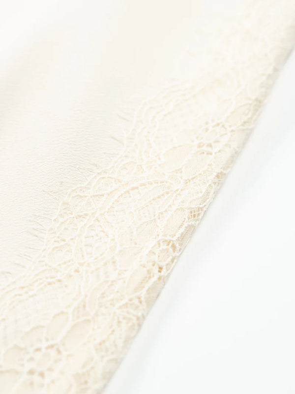 Lace Skirt in Off White