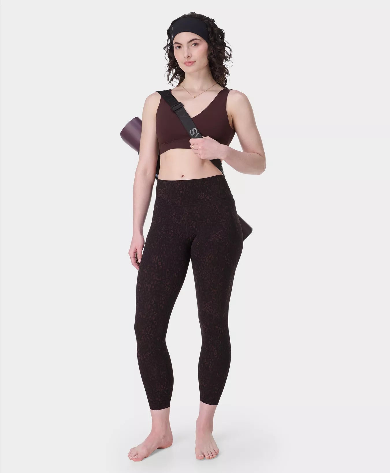 ULTIMATE 7/8 STUDIO LEGGING PRINT - BROWN PANTHER PRINT - SWEATY BETTY