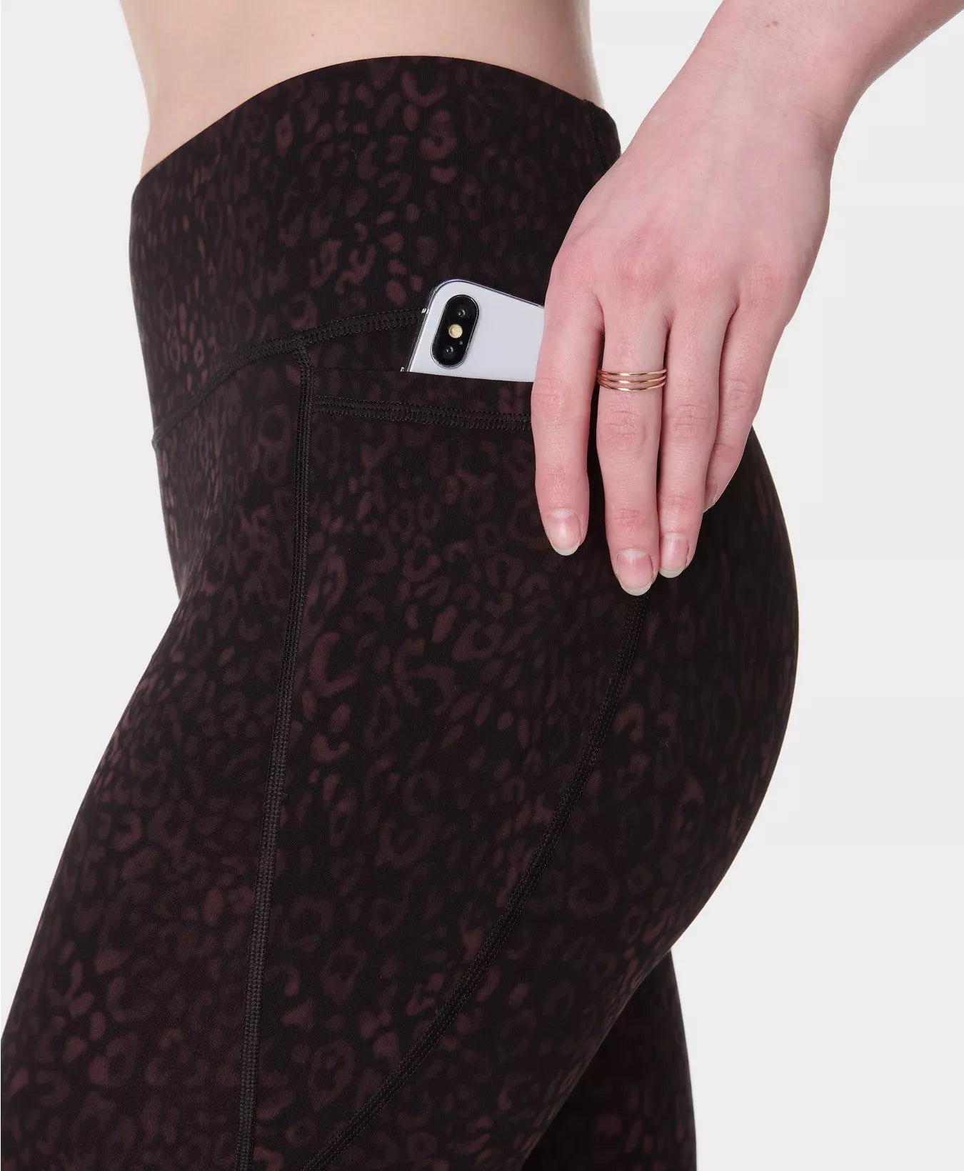 ULTIMATE 7/8 STUDIO LEGGING PRINT - BROWN PANTHER PRINT - SWEATY BETTY