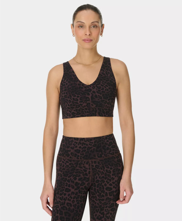 Ultimate Studio Yoga Voop Bra in Leopard Skin Print