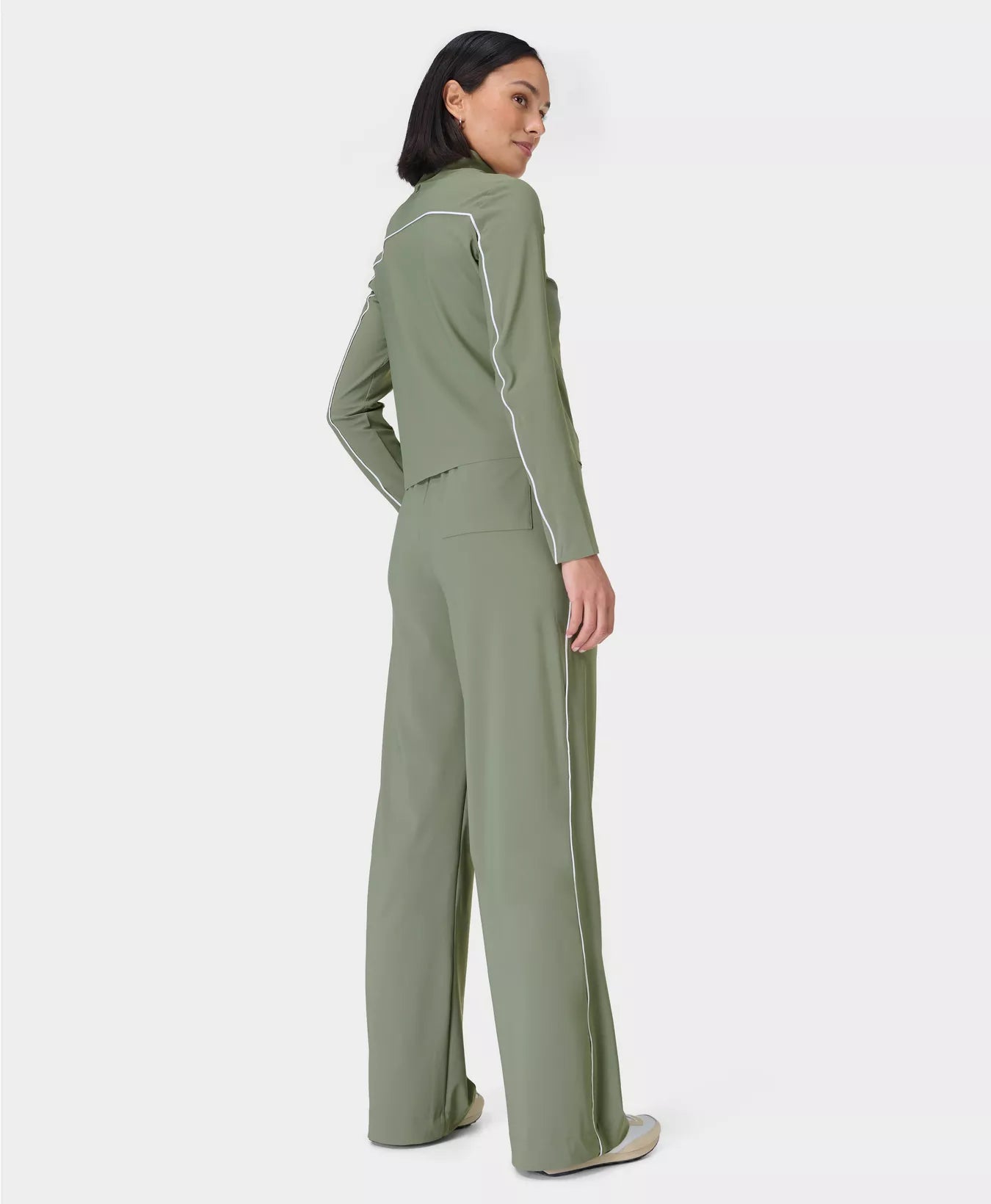 Explorer Wide Leg 30" Trouser in Willow Green